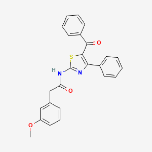 molecular formula C25H20N2O3S B2752814 N-(5-benzoyl-4-phenyl-1,3-thiazol-2-yl)-2-(3-methoxyphenyl)acetamide CAS No. 953948-85-1