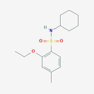 molecular formula C15H23NO3S B275282 Cyclohexyl[(2-ethoxy-4-methylphenyl)sulfonyl]amine 