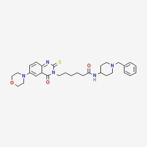 molecular formula C30H39N5O3S B2753016 N-(1-benzylpiperidin-4-yl)-6-[6-(morpholin-4-yl)-4-oxo-2-sulfanylidene-1,2,3,4-tetrahydroquinazolin-3-yl]hexanamide CAS No. 689769-83-3