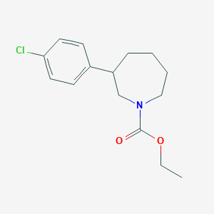 molecular formula C15H20ClNO2 B2753020 Ethyl 3-(4-chlorophenyl)azepane-1-carboxylate CAS No. 1797720-40-1
