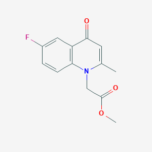 molecular formula C13H12FNO3 B2753032 methyl 2-(6-fluoro-2-methyl-4-oxo-1,4-dihydroquinolin-1-yl)acetate CAS No. 1146902-31-9