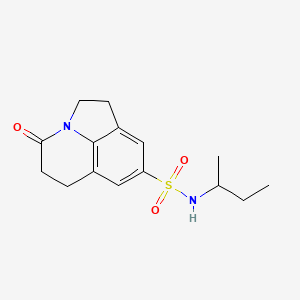 molecular formula C15H20N2O3S B2753035 N-(butan-2-yl)-11-oxo-1-azatricyclo[6.3.1.0^{4,12}]dodeca-4(12),5,7-triene-6-sulfonamide CAS No. 898419-52-8