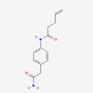 molecular formula C13H16N2O2 B2753049 N-(4-(2-amino-2-oxoethyl)phenyl)pent-4-enamide CAS No. 1251543-12-0