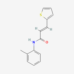 molecular formula C14H13NOS B2753069 (2E)-N-(2-methylphenyl)-3-(thiophen-2-yl)prop-2-enamide CAS No. 545364-72-5