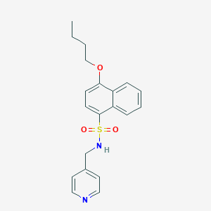 molecular formula C20H22N2O3S B275309 [(4-Butoxynaphthyl)sulfonyl](4-pyridylmethyl)amine 