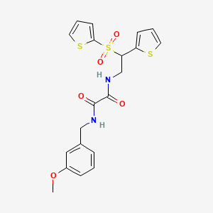 molecular formula C20H20N2O5S3 B2753091 N'-[(3-methoxyphenyl)methyl]-N-[2-(thiophen-2-yl)-2-(thiophene-2-sulfonyl)ethyl]ethanediamide CAS No. 896337-33-0