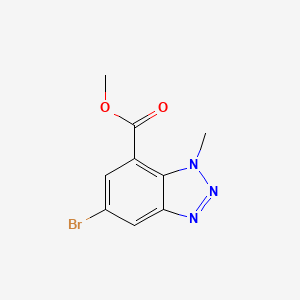 molecular formula C9H8BrN3O2 B2753106 methyl 5-bromo-1-methyl-1H-benzo[d][1,2,3]triazole-7-carboxylate CAS No. 1623416-92-1