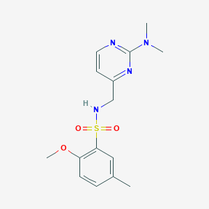 B2753122 N-((2-(dimethylamino)pyrimidin-4-yl)methyl)-2-methoxy-5-methylbenzenesulfonamide CAS No. 1797292-92-2