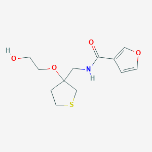 molecular formula C12H17NO4S B2753131 N-{[3-(2-hydroxyethoxy)thiolan-3-yl]methyl}furan-3-carboxamide CAS No. 2320823-10-5