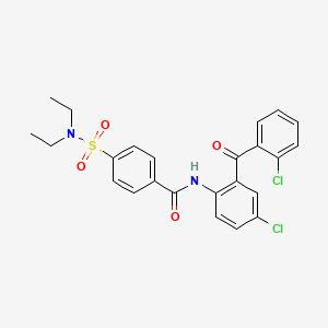molecular formula C24H22Cl2N2O4S B2753135 N-[4-chloro-2-(2-chlorobenzoyl)phenyl]-4-(diethylsulfamoyl)benzamide CAS No. 313395-60-7
