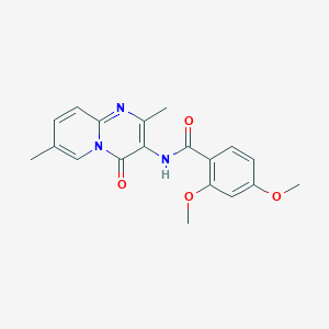 molecular formula C19H19N3O4 B2753149 N-(2,7-dimethyl-4-oxo-4H-pyrido[1,2-a]pyrimidin-3-yl)-2,4-dimethoxybenzamide CAS No. 942001-50-5