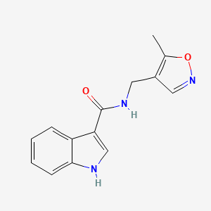 molecular formula C14H13N3O2 B2753161 N-[(5-methyl-1,2-oxazol-4-yl)methyl]-1H-indole-3-carboxamide CAS No. 2034591-06-3