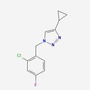 1-[(2-chloro-4-fluorophenyl)methyl]-4-cyclopropyl-1H-1,2,3-triazole
