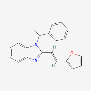 (E)-2-(2-(furan-2-yl)vinyl)-1-(1-phenylethyl)-1H-benzo[d]imidazole