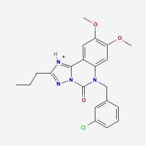 6-[(3-chlorophenyl)methyl]-8,9-dimethoxy-2-propyl-5H,6H-[1,2,4]triazolo[1,5-c]quinazolin-5-one