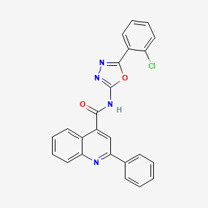 N-[5-(2-chlorophenyl)-1,3,4-oxadiazol-2-yl]-2-phenylquinoline-4-carboxamide