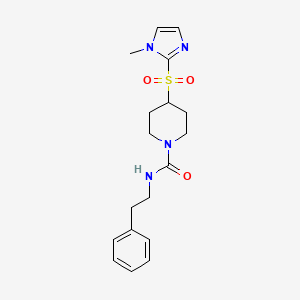 4-((1-methyl-1H-imidazol-2-yl)sulfonyl)-N-phenethylpiperidine-1-carboxamide