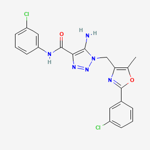 5-amino-N-(3-chlorophenyl)-1-{[2-(3-chlorophenyl)-5-methyl-1,3-oxazol-4-yl]methyl}-1H-1,2,3-triazole-4-carboxamide