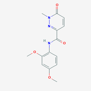 molecular formula C14H15N3O4 B2753207 N-(2,4-dimethoxyphenyl)-1-methyl-6-oxo-1,6-dihydropyridazine-3-carboxamide CAS No. 791081-68-0