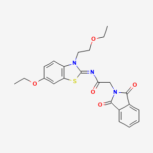 molecular formula C23H23N3O5S B2753216 (Z)-2-(1,3-dioxoisoindolin-2-yl)-N-(6-ethoxy-3-(2-ethoxyethyl)benzo[d]thiazol-2(3H)-ylidene)acetamide CAS No. 865174-33-0
