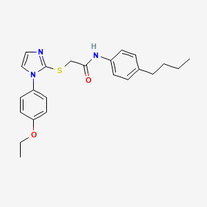 molecular formula C23H27N3O2S B2753218 N-(4-butylphenyl)-2-((1-(4-ethoxyphenyl)-1H-imidazol-2-yl)thio)acetamide CAS No. 688336-48-3