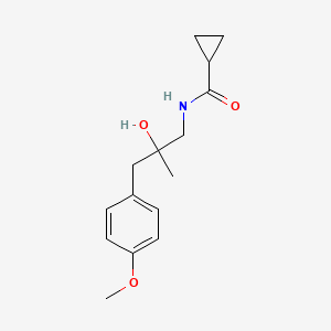molecular formula C15H21NO3 B2753223 N-[2-hydroxy-3-(4-methoxyphenyl)-2-methylpropyl]cyclopropanecarboxamide CAS No. 1396853-20-5