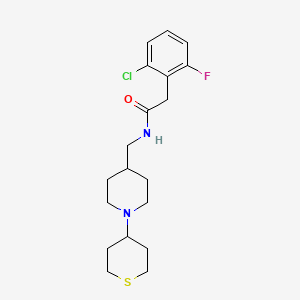 2-(2-chloro-6-fluorophenyl)-N-((1-(tetrahydro-2H-thiopyran-4-yl)piperidin-4-yl)methyl)acetamide
