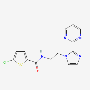 5-chloro-N-(2-(2-(pyrimidin-2-yl)-1H-imidazol-1-yl)ethyl)thiophene-2-carboxamide