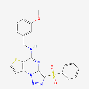 N-(3-methoxybenzyl)-3-(phenylsulfonyl)thieno[2,3-e][1,2,3]triazolo[1,5-a]pyrimidin-5-amine
