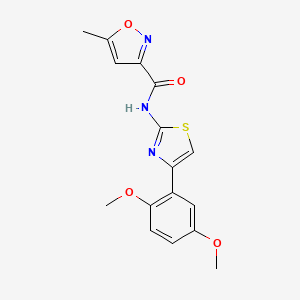 N-[4-(2,5-dimethoxyphenyl)-1,3-thiazol-2-yl]-5-methyl-1,2-oxazole-3-carboxamide