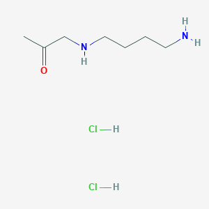 molecular formula C7H18Cl2N2O B2753237 1-[(4-Aminobutyl)amino]propan-2-onedihydrochloride CAS No. 2241128-11-8