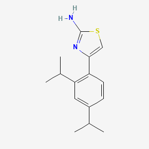 molecular formula C15H20N2S B2753244 4-[2,4-Bis(propan-2-yl)phenyl]-1,3-thiazol-2-amine CAS No. 857041-69-1