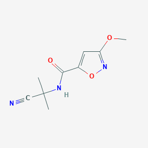 molecular formula C9H11N3O3 B2753246 N-(1-cyano-1-methylethyl)-3-methoxy-1,2-oxazole-5-carboxamide CAS No. 1808375-16-7