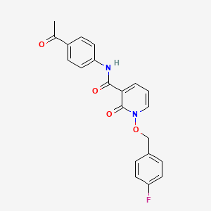 molecular formula C21H17FN2O4 B2753252 N-(4-acetylphenyl)-1-[(4-fluorophenyl)methoxy]-2-oxo-1,2-dihydropyridine-3-carboxamide CAS No. 868678-24-4