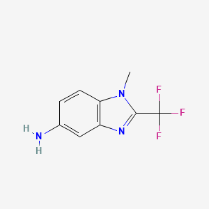 molecular formula C9H8F3N3 B2753262 1-Methyl-2-trifluoromethyl-1H-benzoimidazol-5-ylamine CAS No. 627074-50-4