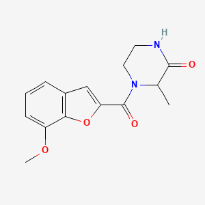 4-(7-Methoxybenzofuran-2-carbonyl)-3-methylpiperazin-2-one