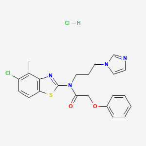 N-(3-(1H-imidazol-1-yl)propyl)-N-(5-chloro-4-methylbenzo[d]thiazol-2-yl)-2-phenoxyacetamide hydrochloride
