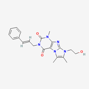 3-cinnamyl-8-(2-hydroxyethyl)-1,6,7-trimethyl-1H-imidazo[2,1-f]purine-2,4(3H,8H)-dione