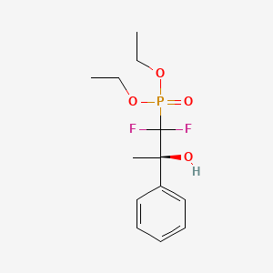 molecular formula C13H19F2O4P B2753274 (2R)-1-diethoxyphosphoryl-1,1-difluoro-2-phenylpropan-2-ol CAS No. 1093490-29-9