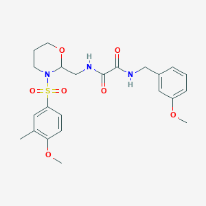 molecular formula C23H29N3O7S B2753279 N-{[3-(4-methoxy-3-methylbenzenesulfonyl)-1,3-oxazinan-2-yl]methyl}-N'-[(3-methoxyphenyl)methyl]ethanediamide CAS No. 872986-26-0