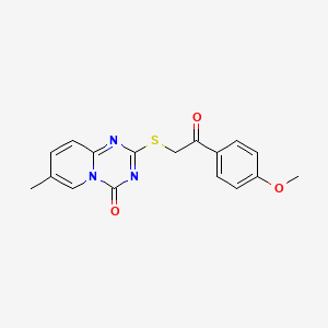 2-[2-(4-Methoxyphenyl)-2-oxoethyl]sulfanyl-7-methylpyrido[1,2-a][1,3,5]triazin-4-one