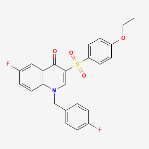 3-(4-Ethoxyphenyl)sulfonyl-6-fluoro-1-[(4-fluorophenyl)methyl]quinolin-4-one
