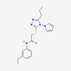 N-(3-ethylphenyl)-2-{[5-propyl-4-(1H-pyrrol-1-yl)-4H-1,2,4-triazol-3-yl]sulfanyl}acetamide