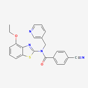 4-cyano-N-(4-ethoxybenzo[d]thiazol-2-yl)-N-(pyridin-3-ylmethyl)benzamide