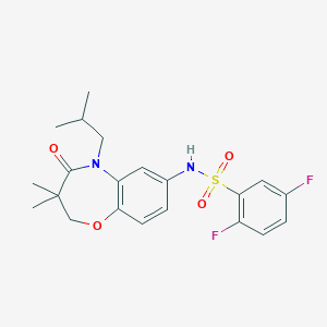 2,5-difluoro-N-(5-isobutyl-3,3-dimethyl-4-oxo-2,3,4,5-tetrahydrobenzo[b][1,4]oxazepin-7-yl)benzenesulfonamide