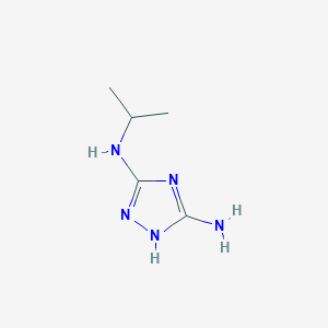 molecular formula C5H11N5 B027533 N3-Isopropyl-4H-1,2,4-triazole-3,5-diamine CAS No. 106580-60-3