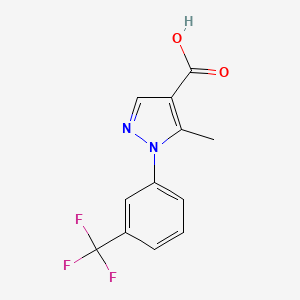 5-methyl-1-[3-(trifluoromethyl)phenyl]-1H-pyrazole-4-carboxylic acid