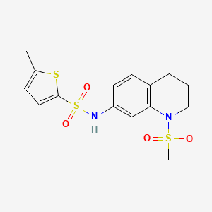 5-methyl-N-(1-methylsulfonyl-3,4-dihydro-2H-quinolin-7-yl)thiophene-2-sulfonamide