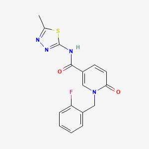 1-[(2-fluorophenyl)methyl]-N-(5-methyl-1,3,4-thiadiazol-2-yl)-6-oxopyridine-3-carboxamide