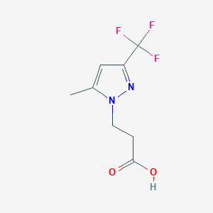 3-[5-methyl-3-(trifluoromethyl)-1H-pyrazol-1-yl]propanoic acid